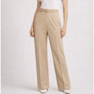 Ann Taylor The Belted Boot Pant In Stretch Twill Tan Khaki